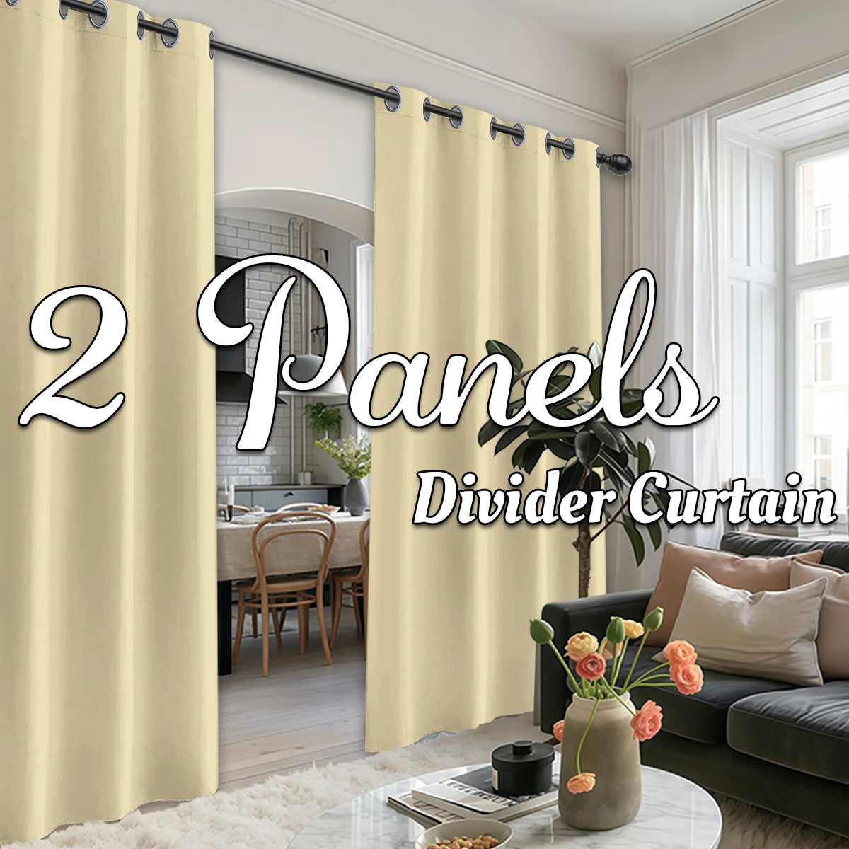 Divider Curtains with Grommet Top