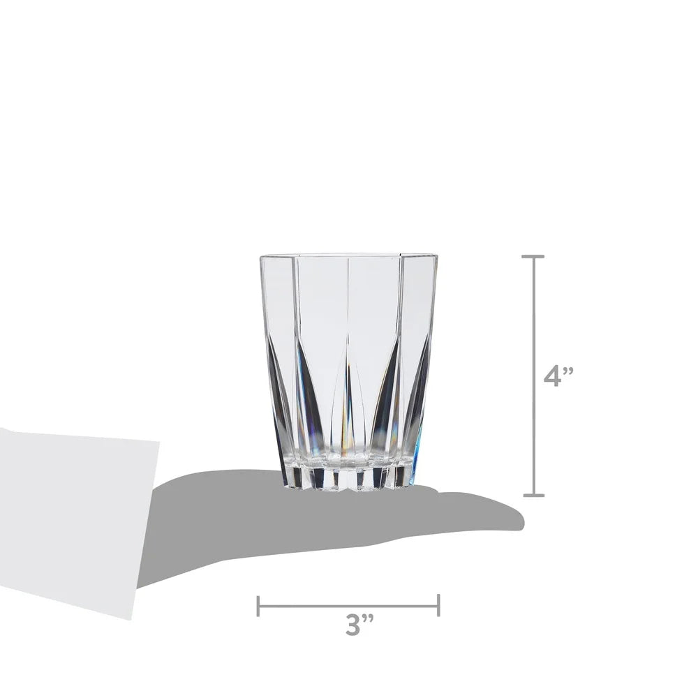 12 Piece Stackable Clear Acrylic Tumblers Set Unbreakable Drinkware BPA Free Ideal Indoor Outdoor Entertaining Dishwasher Safe
