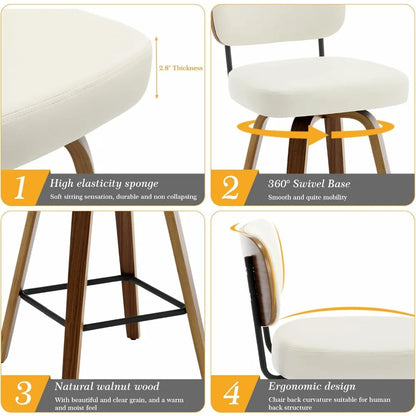 Swivel Bar Stools Set of 4