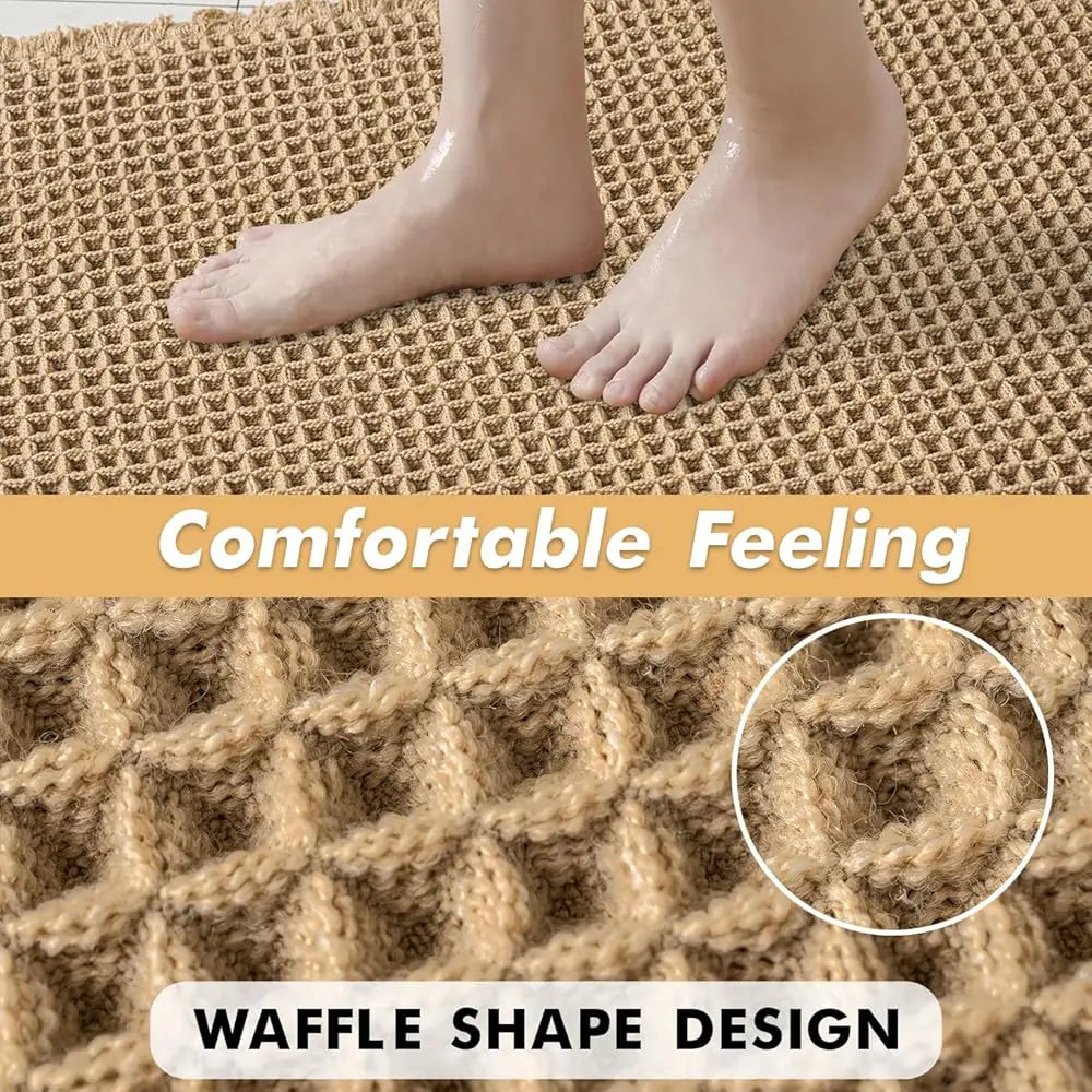 Set Of 2 Waffle Bathroom Rugs