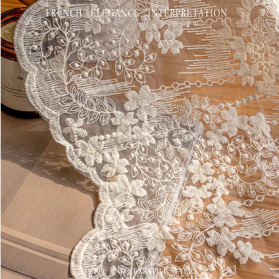 2pcs French Lace Curtains
