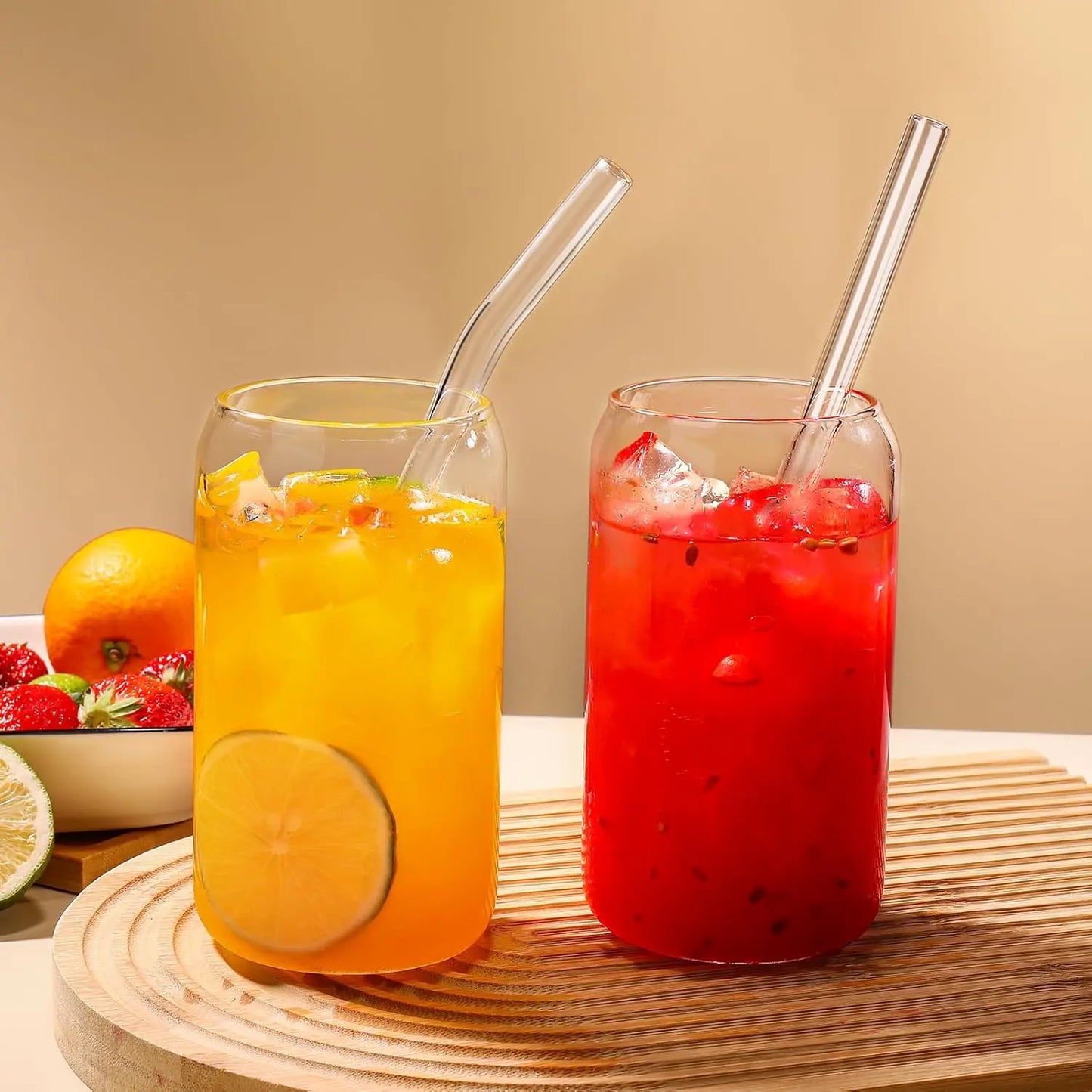 Drinking Glasses with Lids