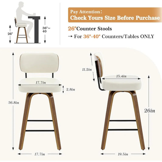 Swivel Bar Stools Set of 4