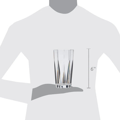 12 Piece Stackable Clear Acrylic Tumblers Set Unbreakable Drinkware BPA Free Ideal Indoor Outdoor Entertaining Dishwasher Safe