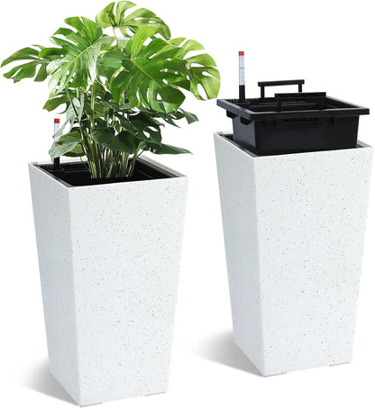 Large Planters, Set of 2 with Water Level Monitor