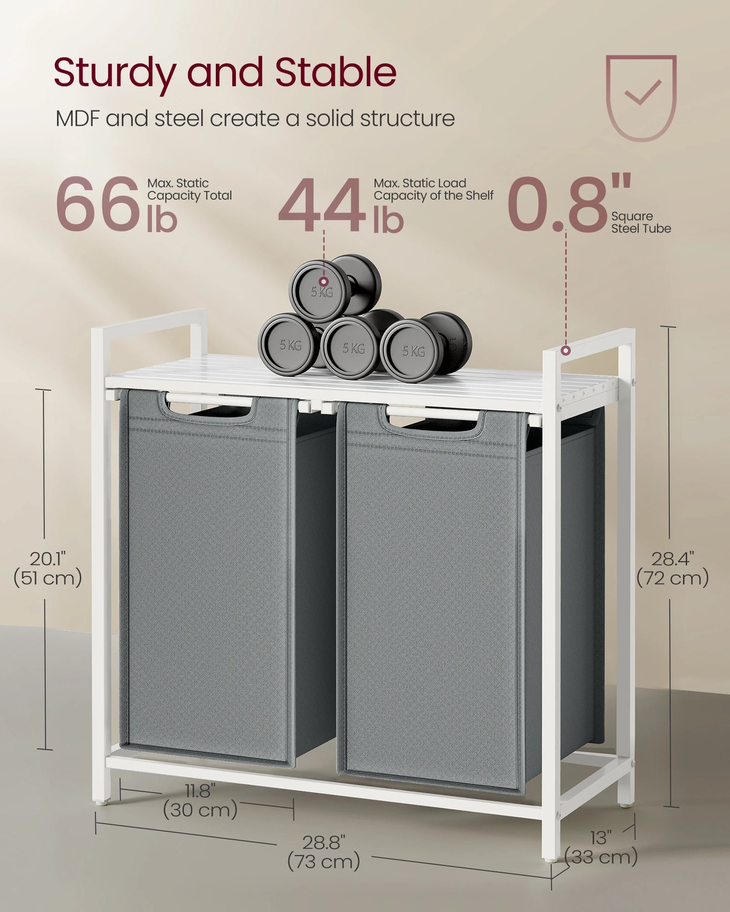 Laundry Hamper,  Sorter  with Removable Bags