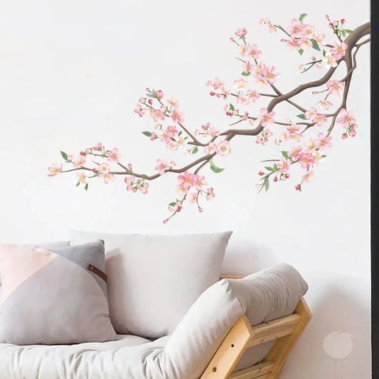 Plum Peach Blossom Wall Stickers