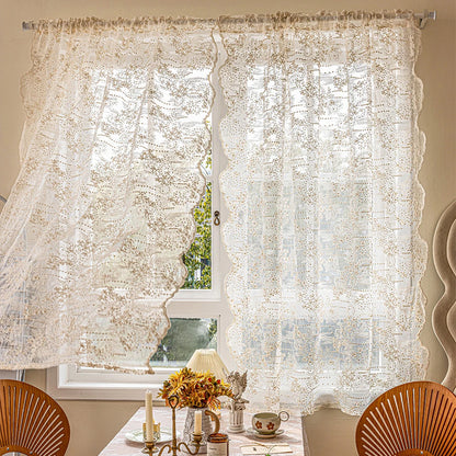 2pcs French Lace Curtains