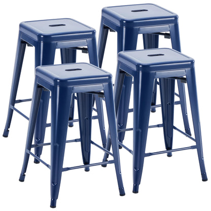 Metal Bar Stools Set of 4