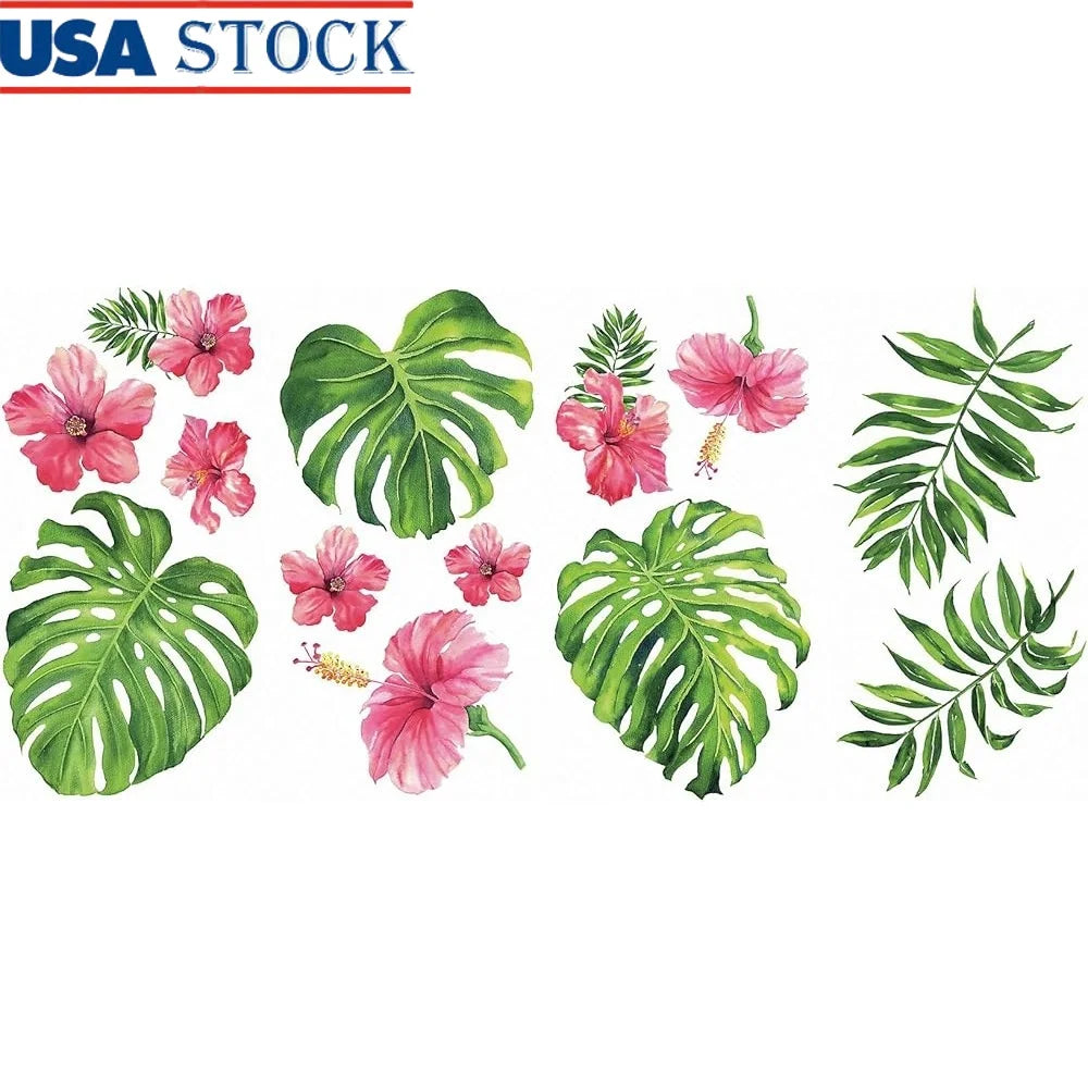 Tropical Hibiscus Flower  Wall Decals