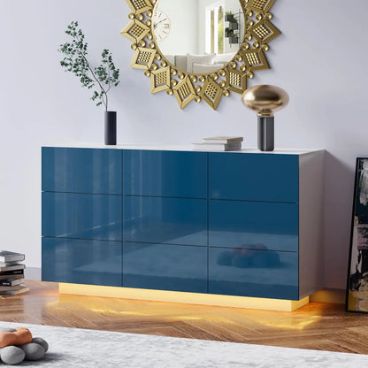 9 Drawer Dresser with Lights