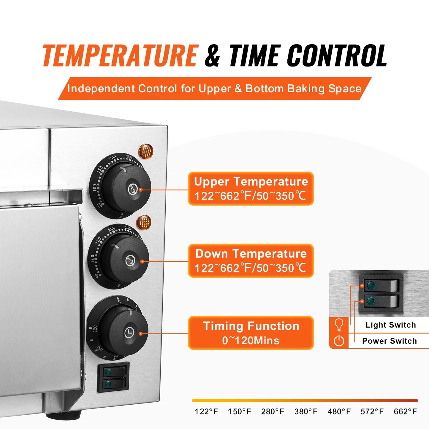 Electric Pizza Oven w/ Stone and Handle