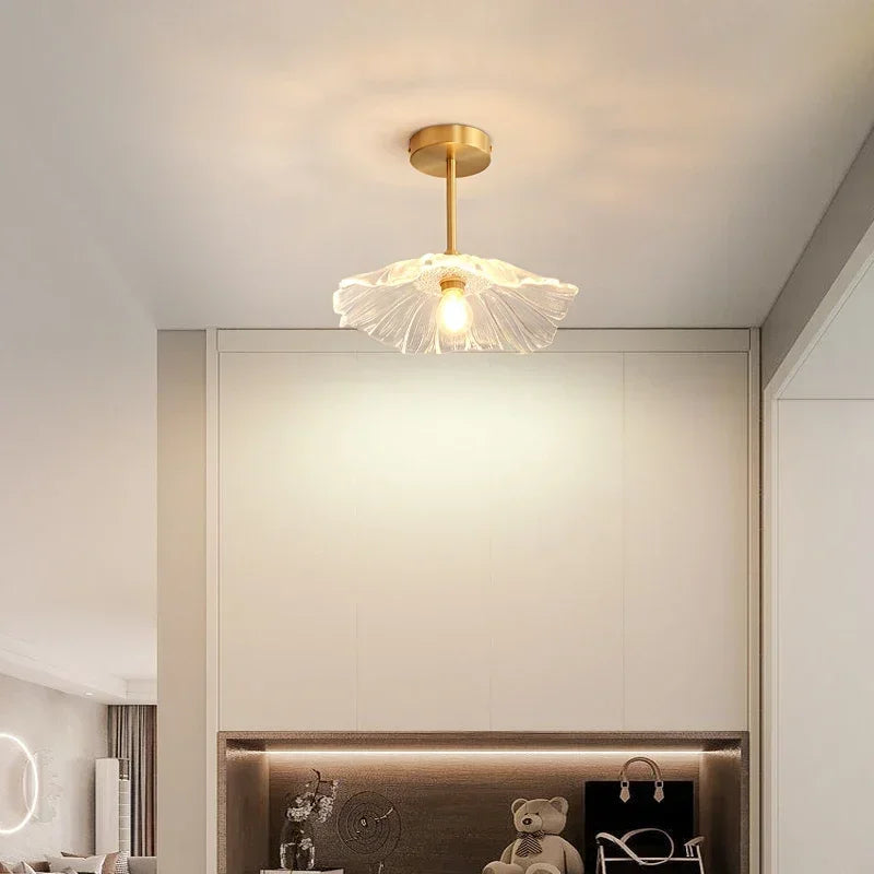 Transparent Glass Flower Ceiling Lights