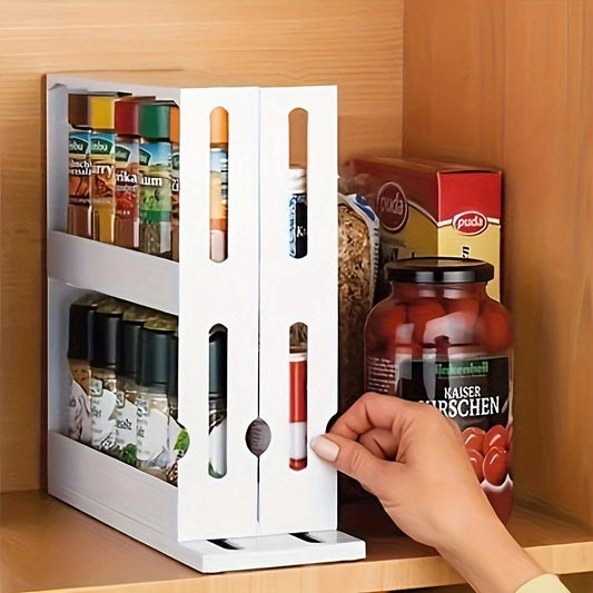 1 PC spice storage rack, 2 tier storage