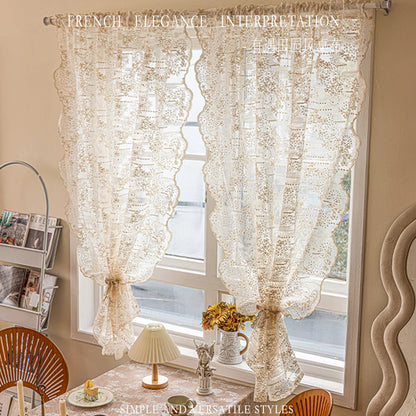 2pcs French Lace Curtains