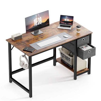 Computer Desk With 2-Tier Drawers