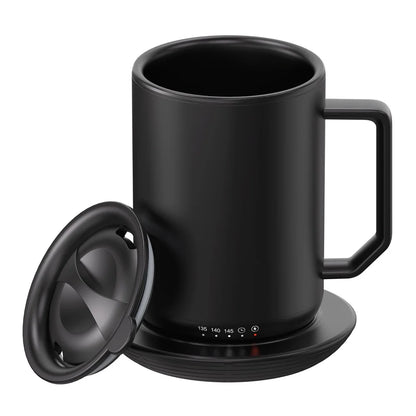 3 Pack Self-Heating Coffee Mug 12oz Stainless Steel with Charging Coaster Lid Temperature Control Auto Shutoff