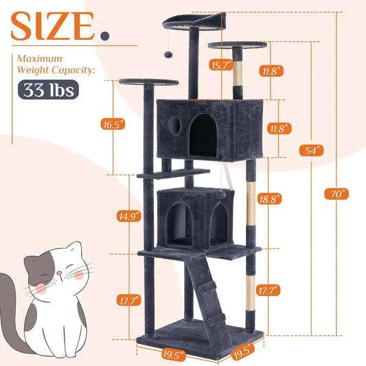 Large Multi Level Cat Climbing Tower