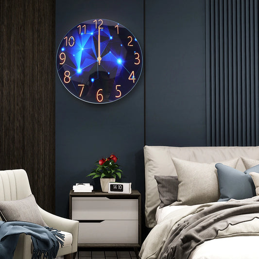 12inch Round  Tempered Glass Wall Clock