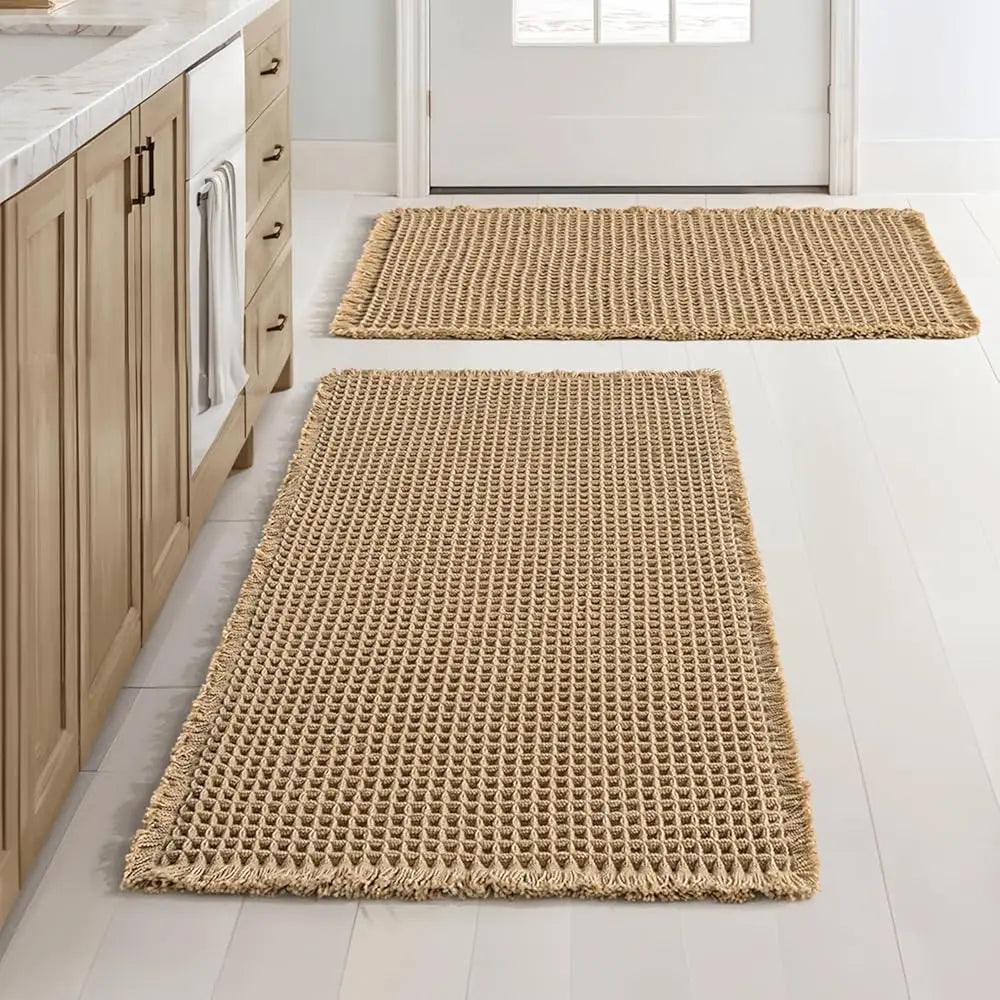 Set Of 2 Waffle Bathroom Rugs