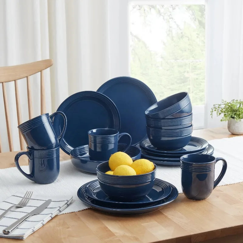 16-piece earthenware tableware set